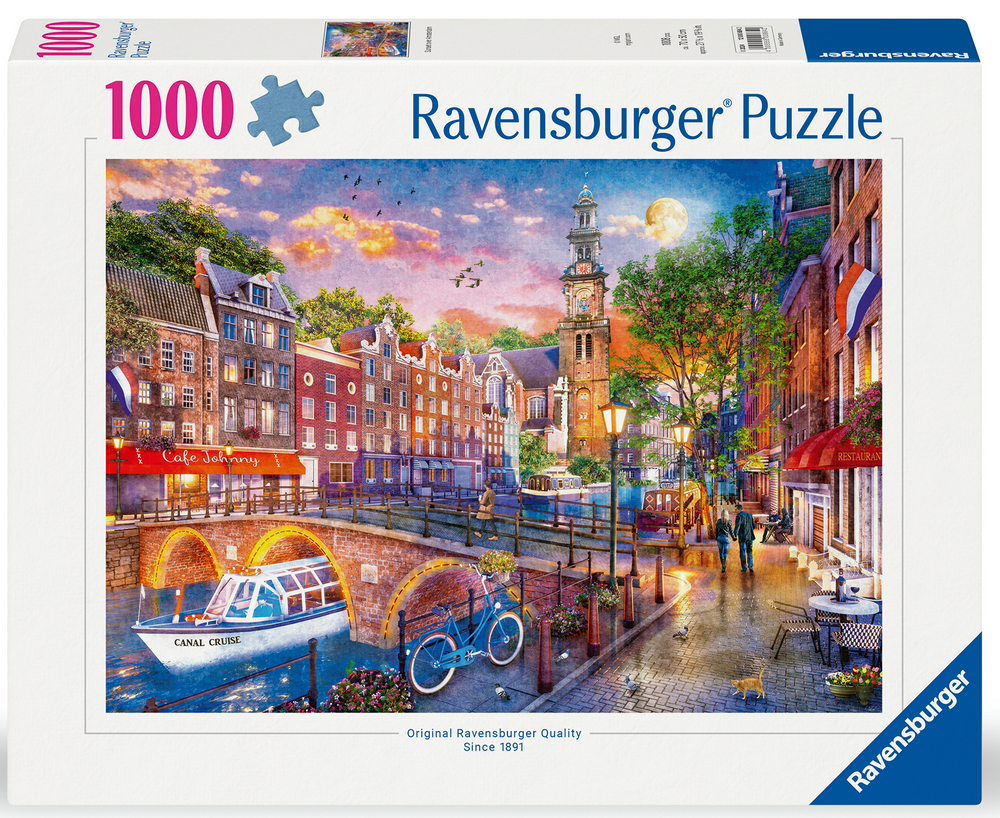 Amsterdam i solnedgangen, 1000 brikker