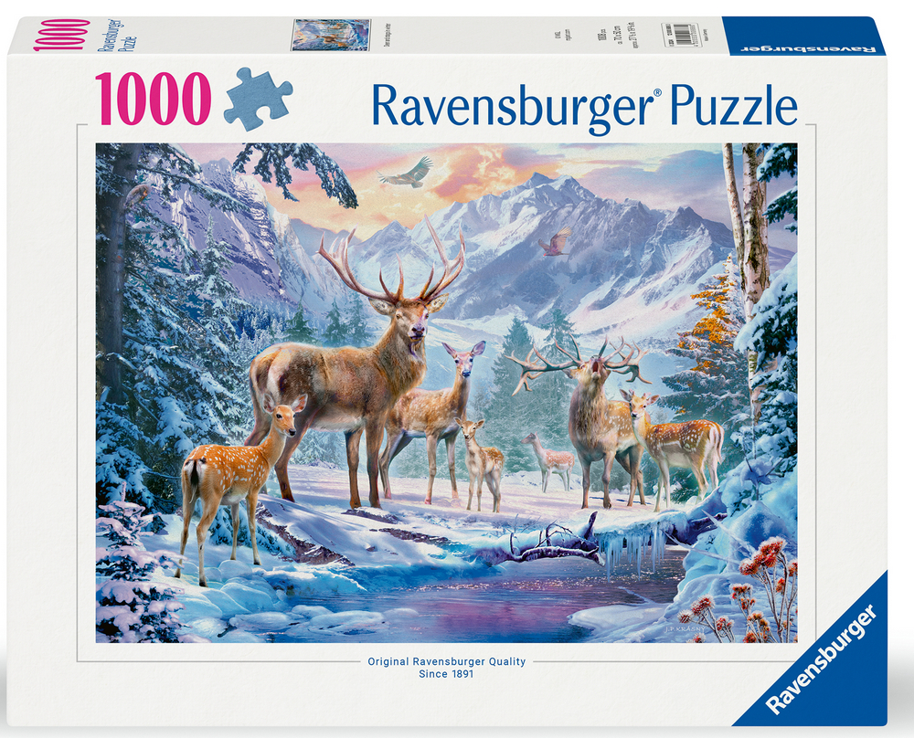 Hjortene ved vintertide, 1000 brikker