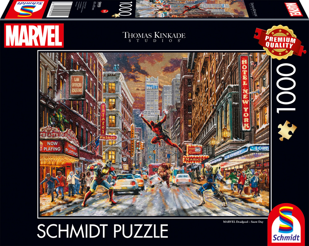 Marvel: Kinkade - Deadpool, 1000 brikker