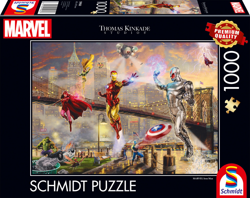 Marvel: Kinkade - Avengers Iron Man, 1000 brikker