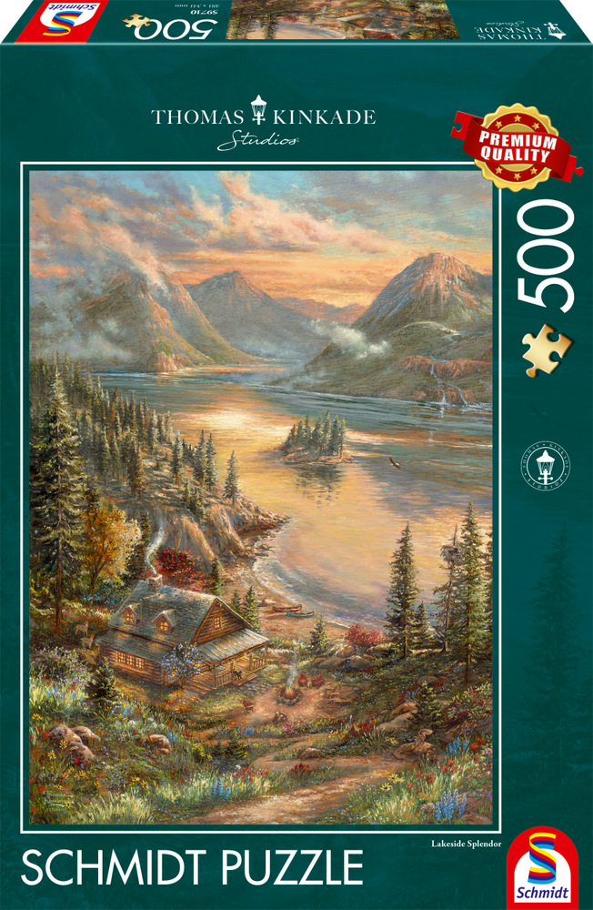 Kinkade: Fred og ro ved floden, 500 brikker