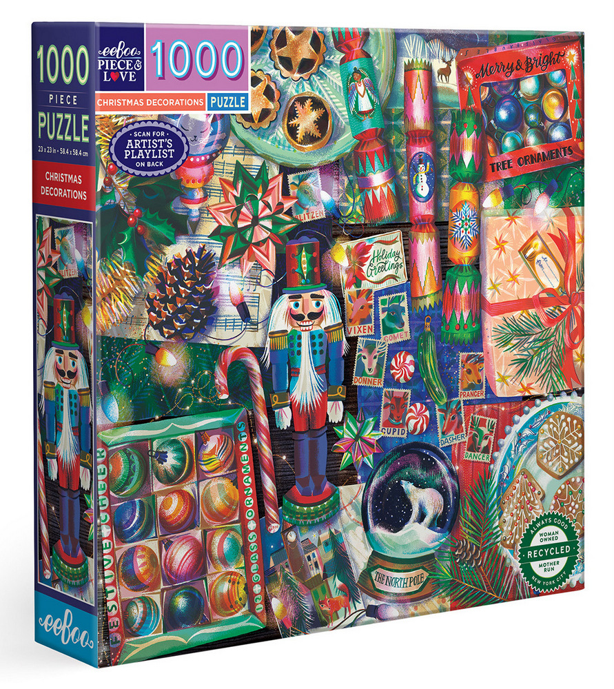 Barrington: Farverig julepynt, 1000 brikker