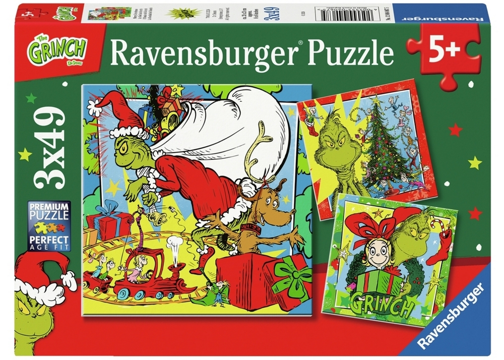 Ravensburger Puslespil - Grinchen, 3x49 brikker