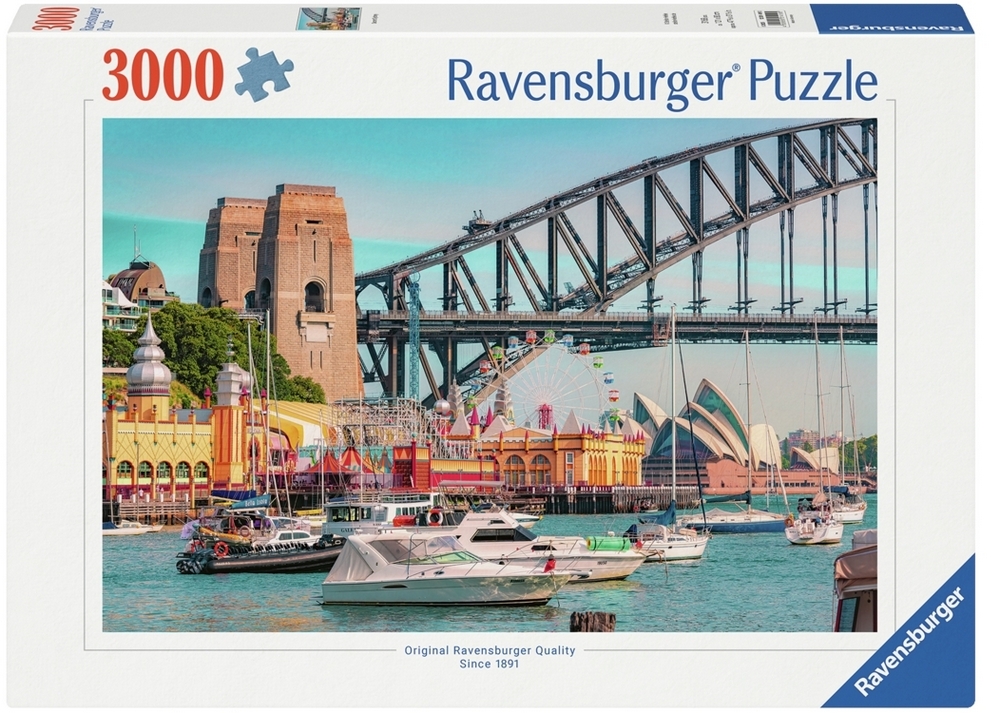 Ravensburger Puslespil - Sydney set fra vandsiden, 3000 brikker