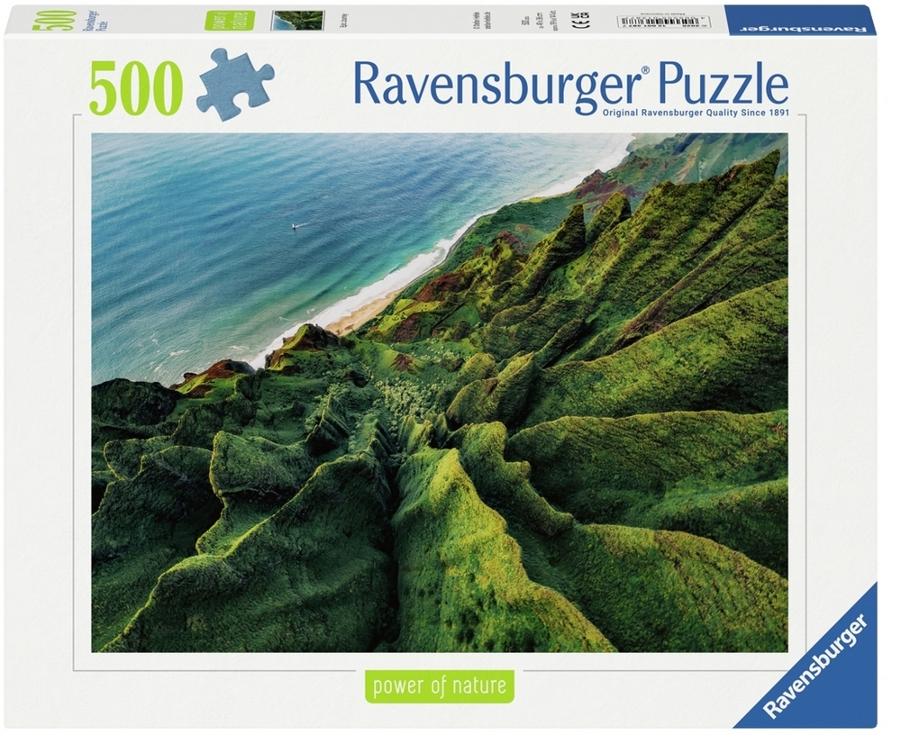 Ravensburger Puslespil - Hefele: Hawaii - Na Pali-kysten, 500 brikker