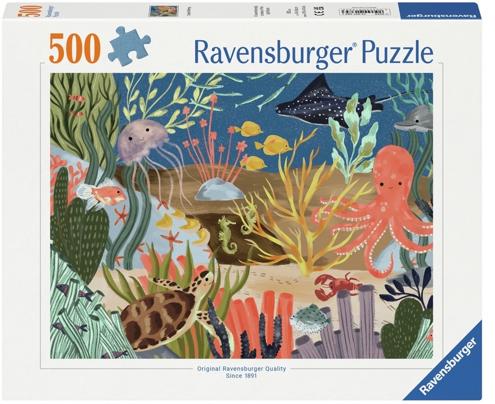 Ravensburger Puslespil - Hygge på havbunden, 500 brikker
