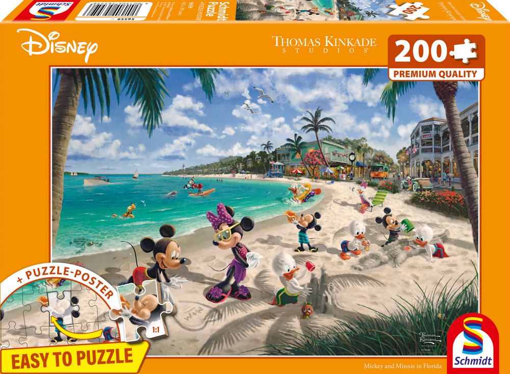 Disney: Kinkade - Mickey og Minnie i Florida, 200 brikker