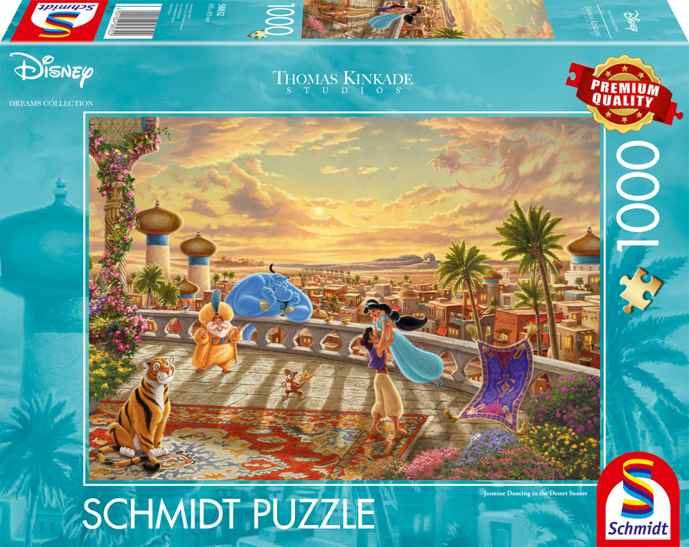 Disney: Kinkade - Aladdin - Jasmin, 1000 brikker