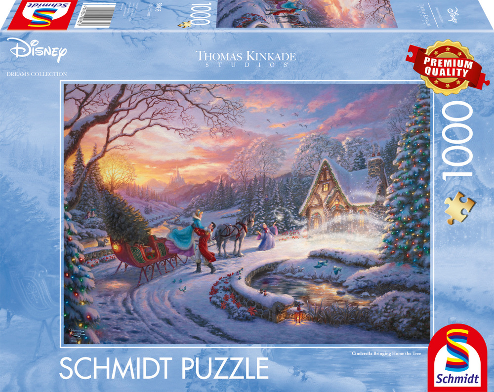Disney: Kinkade - Askepot - Hjem til jul, 1000 brikker