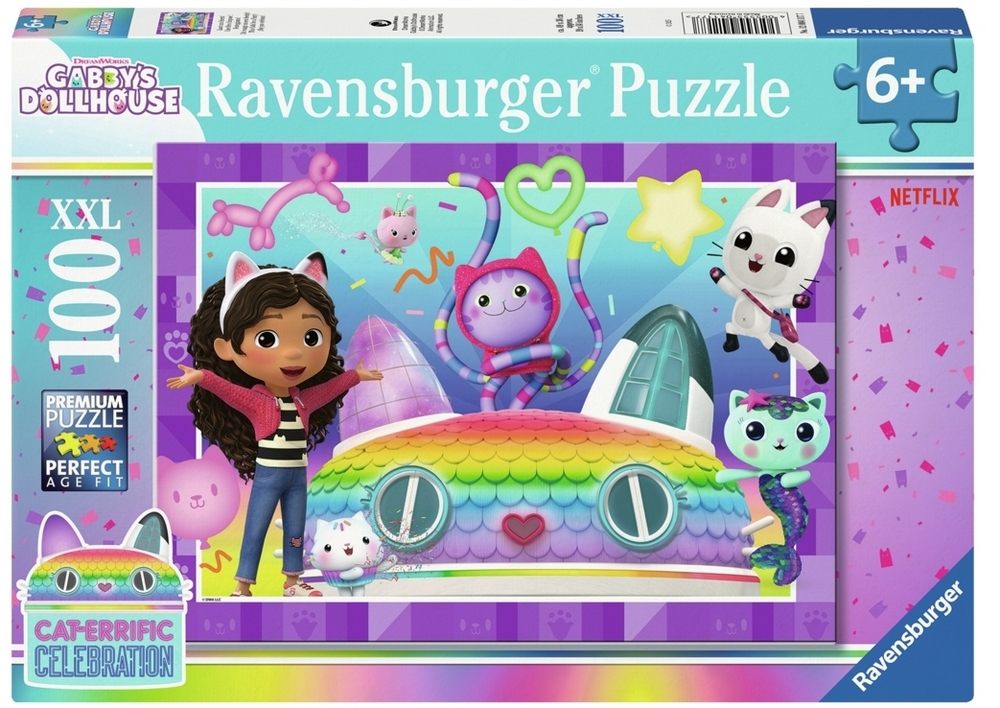Ravensburger Puslespil - Gabbys Dukkehus: Sammen, 100 brikker