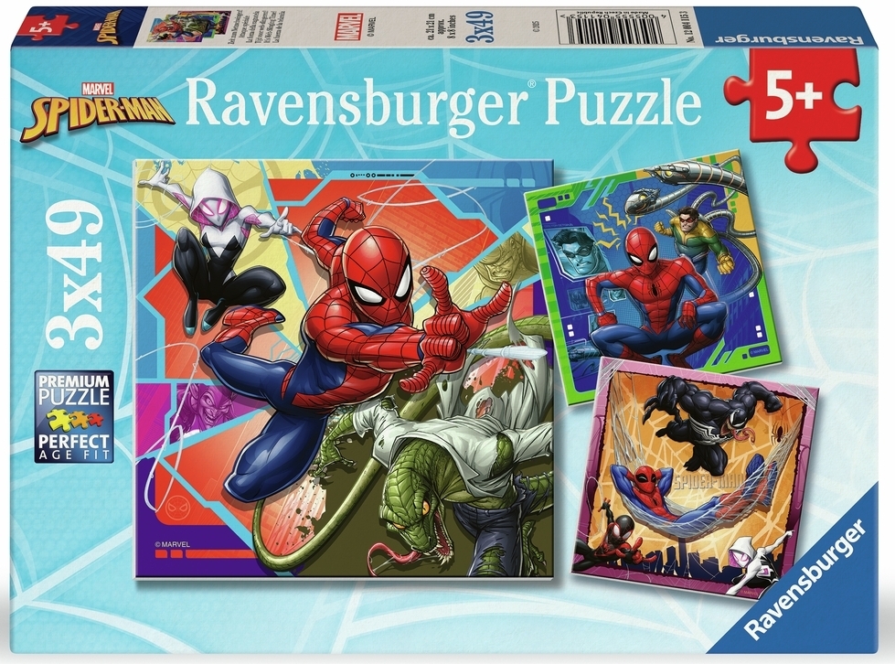 Ravensburger Puslespil - Marvel: Spider-Man, 3x49 brikker