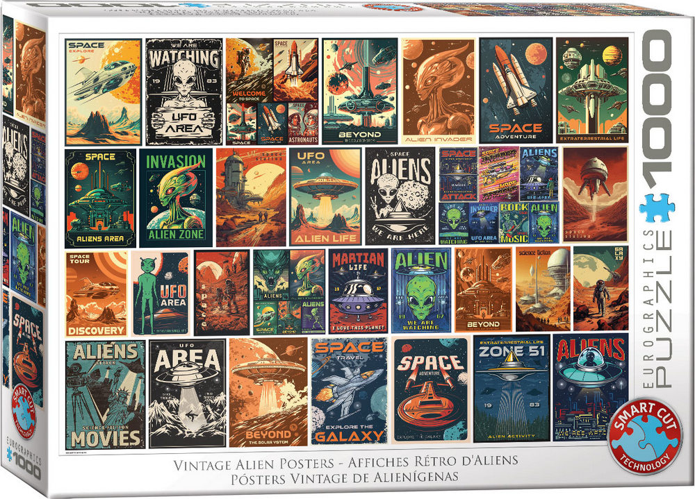 Aliens plakater, 1000 brikker