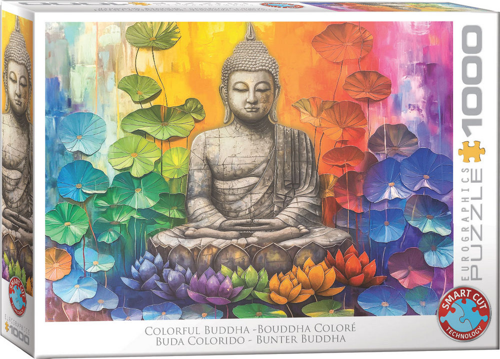 Farverig Buddha, 1000 brikker