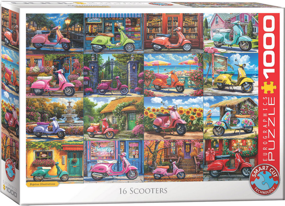 16 scootere, 1000 brikker
