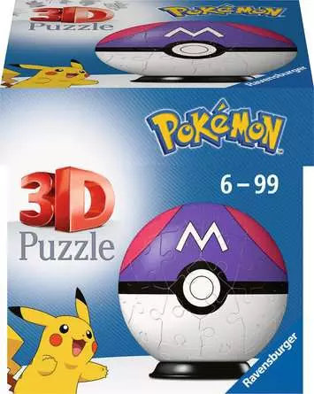 3D: Pokemon Pokeballs - Masterball, 54 brikker
