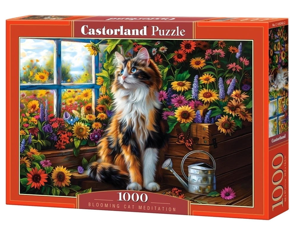 Katten blandt blomsterne i skuret, 1000 brikker