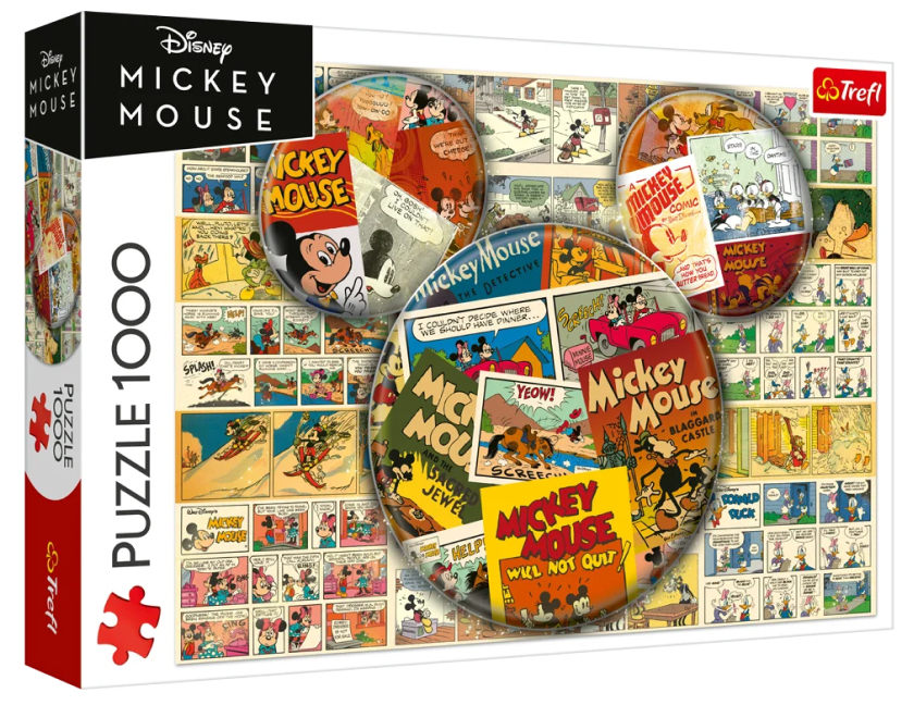 Disney: Mickey Mouse - klassiske tegneserier, 1000 brikker