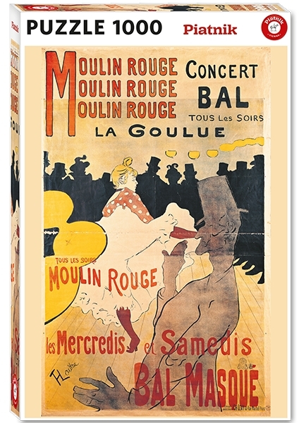 Toulouse-Lautrec: La Goulue, Moulin Rouge, 1000 brikker