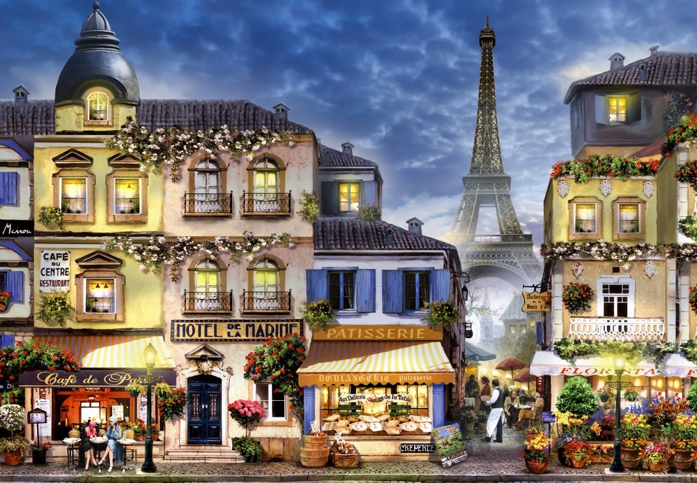 Robinson: Aftenstemning i Paris, 1000 brikker