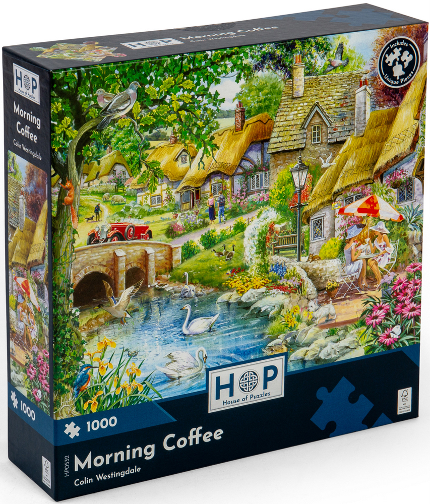 Kaffe, blomster og landsbyliv, 1000 brikker