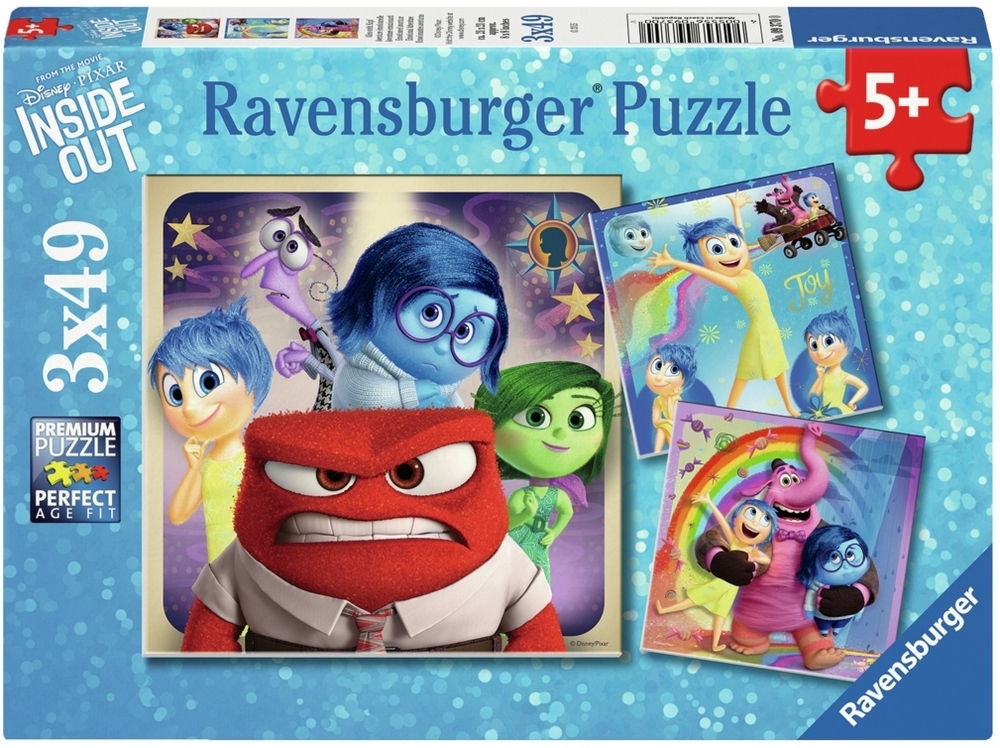 Ravensburger Puslespil - Disney: Inderst Inde, 3x49 brikker