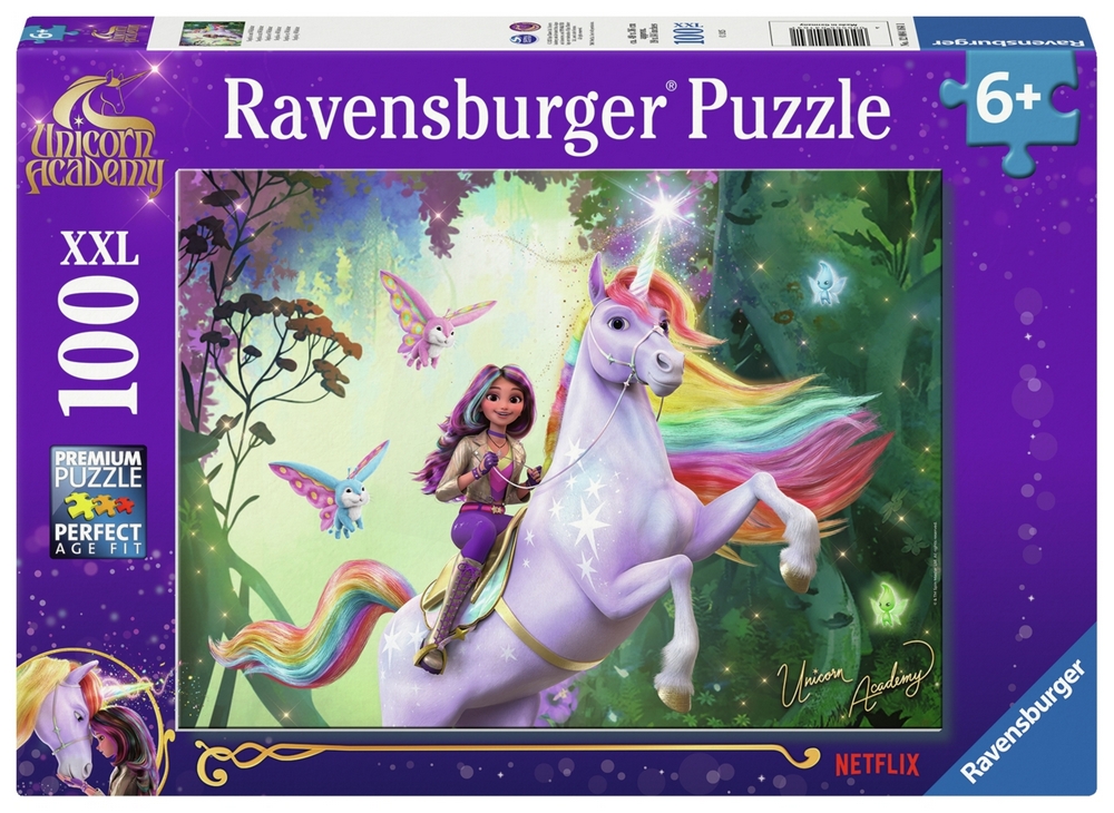 Ravensburger Puslespil - Unicorn Academy, 100 brikker