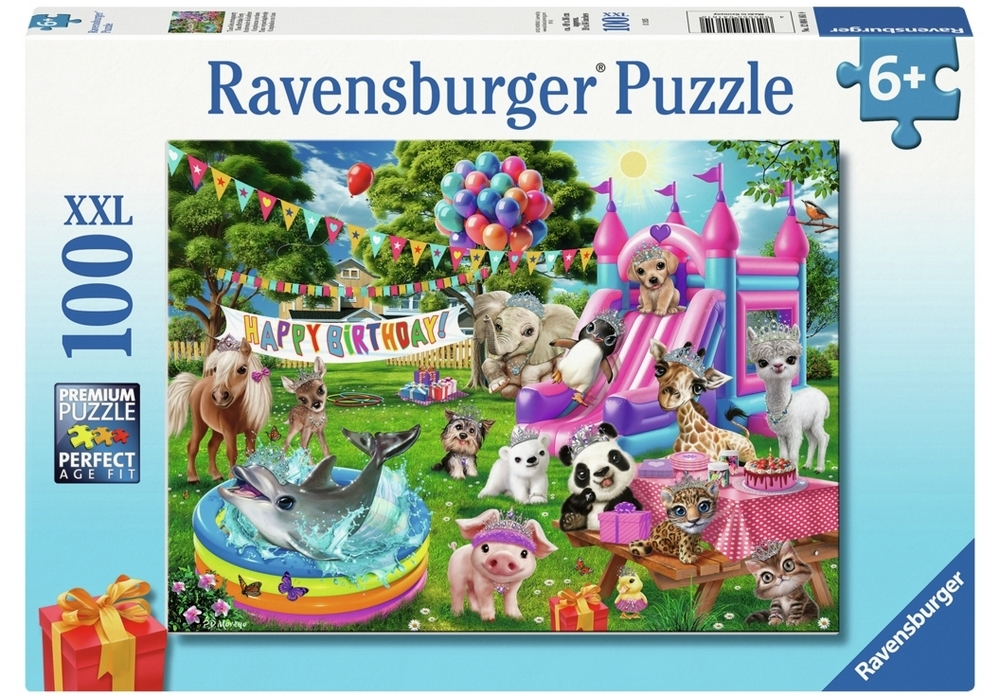 Ravensburger Puslespil - Fødselsdagsfest i haven, 100 brikker