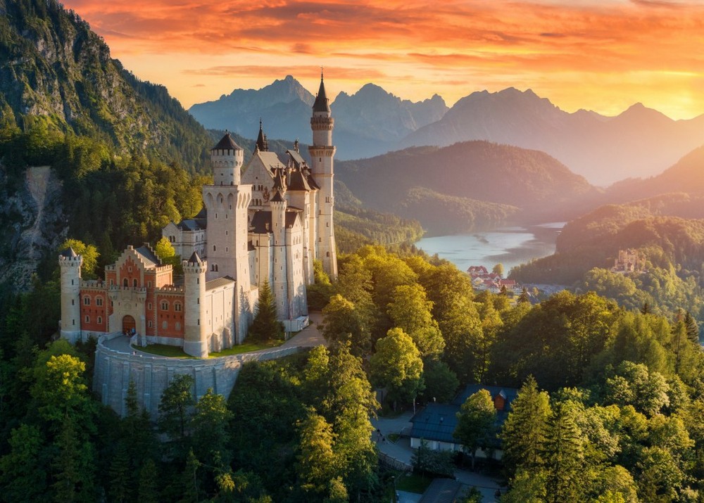 Tyskland: Neuschwanstein, 500 brikker