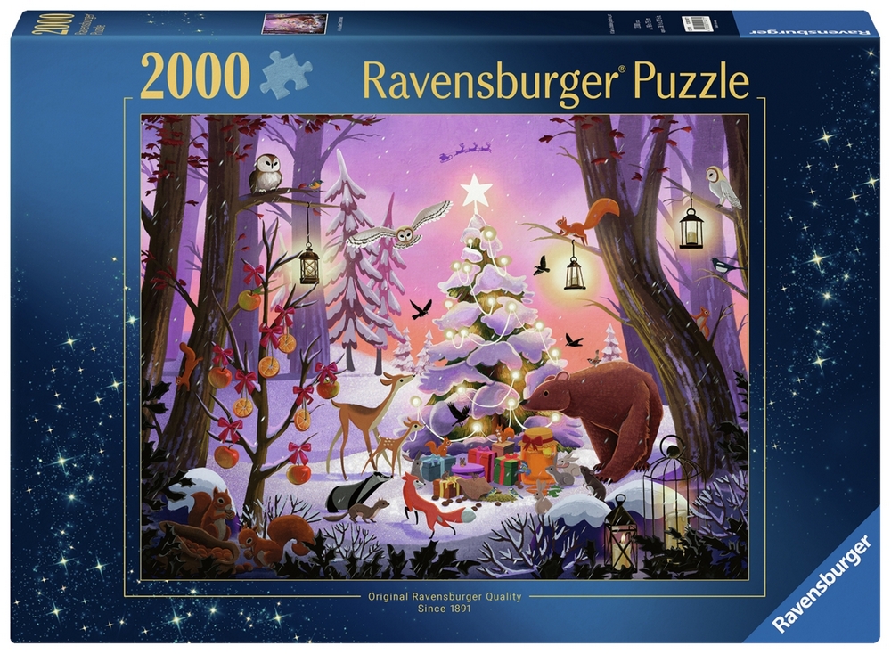 Ravensburger Puslespil - Skovens stille juleeventyr, 2000 brikker