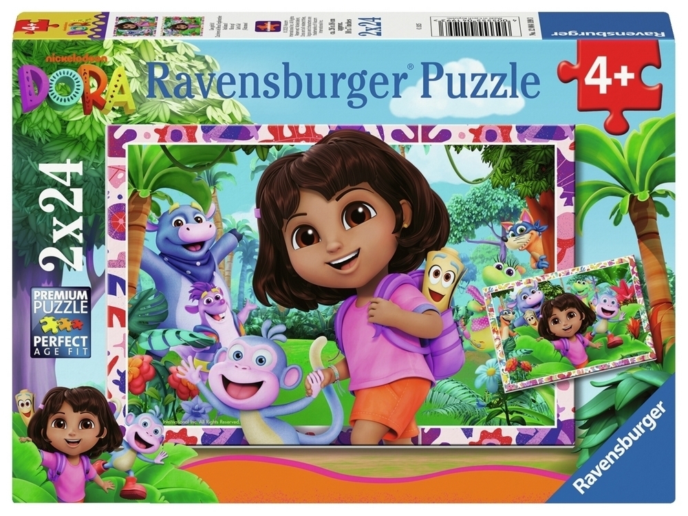 Ravensburger Puslespil - Dora Udforskeren, 2x24 brikker