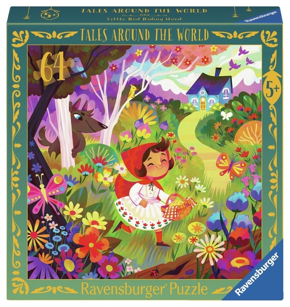 Eventyr fra hele verden: Den lille Rødhætte og ulven, 64 brikker