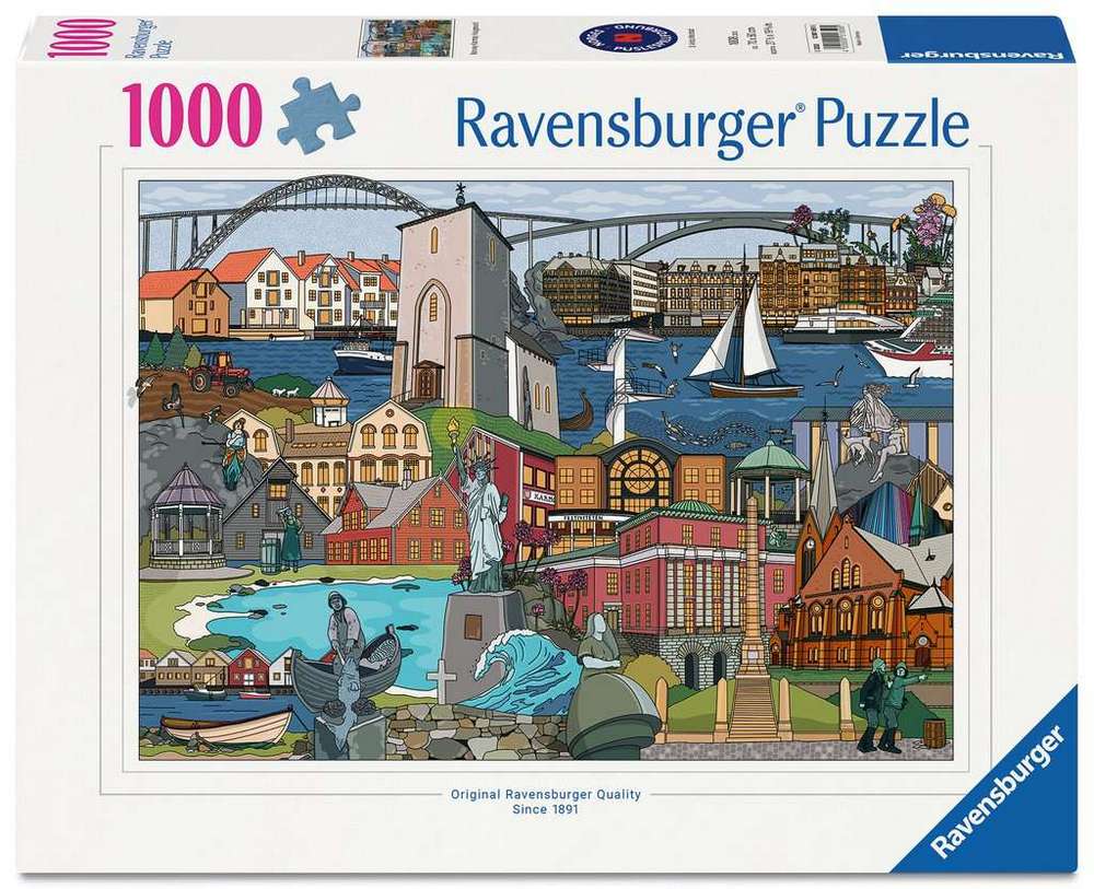 Ravensburger Puslespil - Norge: Haugesund, 1000 brikker
