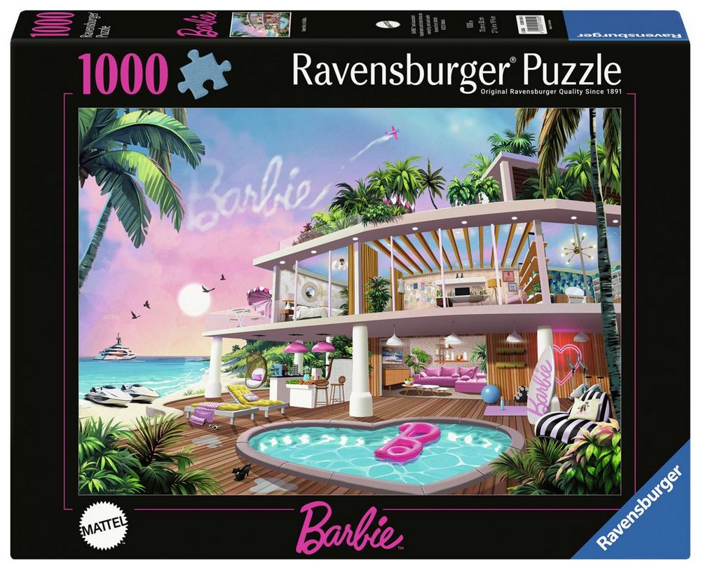 Ravensburger Puslespil - Barbies strandvilla, 1000 brikker