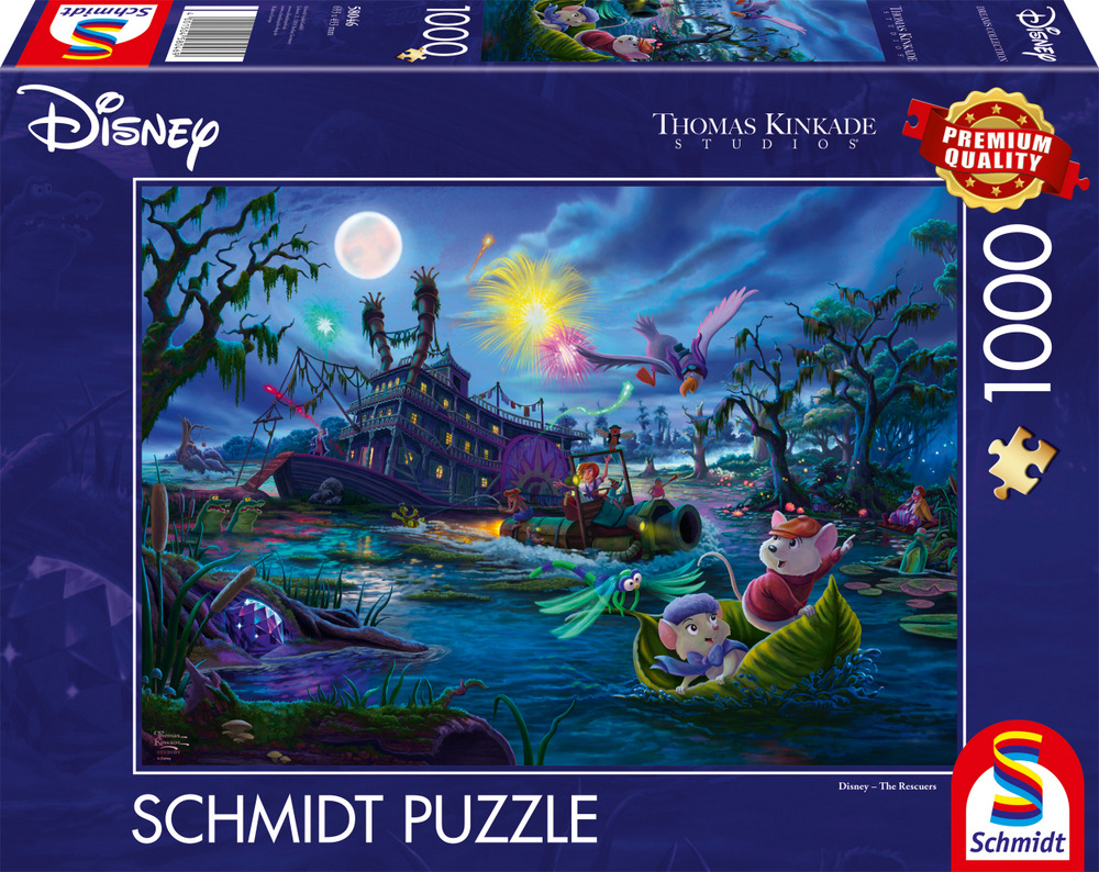 Disney: Kinkade - Bernard og Bianca, 1000 brikker