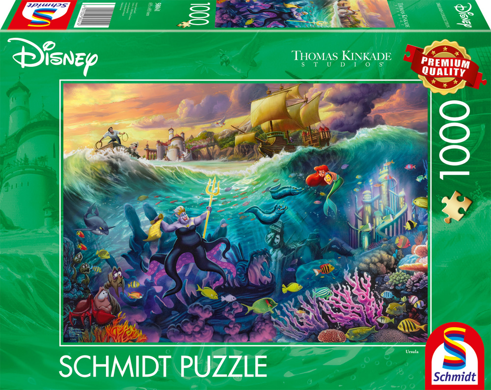 Disney: Kinkade - Den lille Havfrue - Ursula, 1000 brikker
