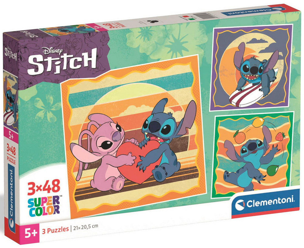 Disney: Stitch - Gode venner, 3x48 brikker