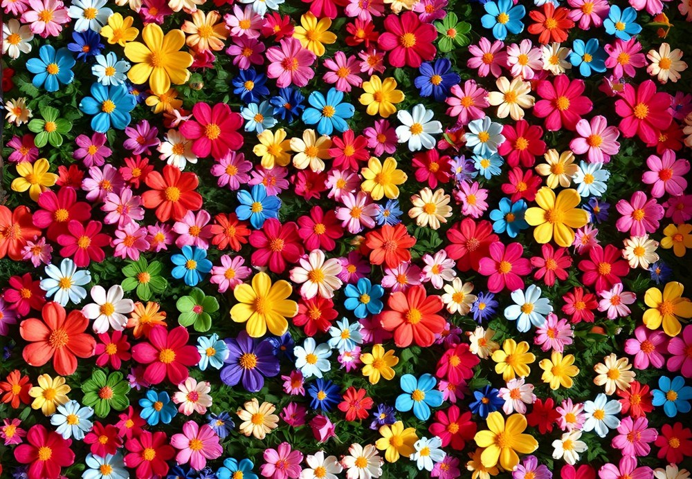 Et tæppe af blomster, 1000 brikker