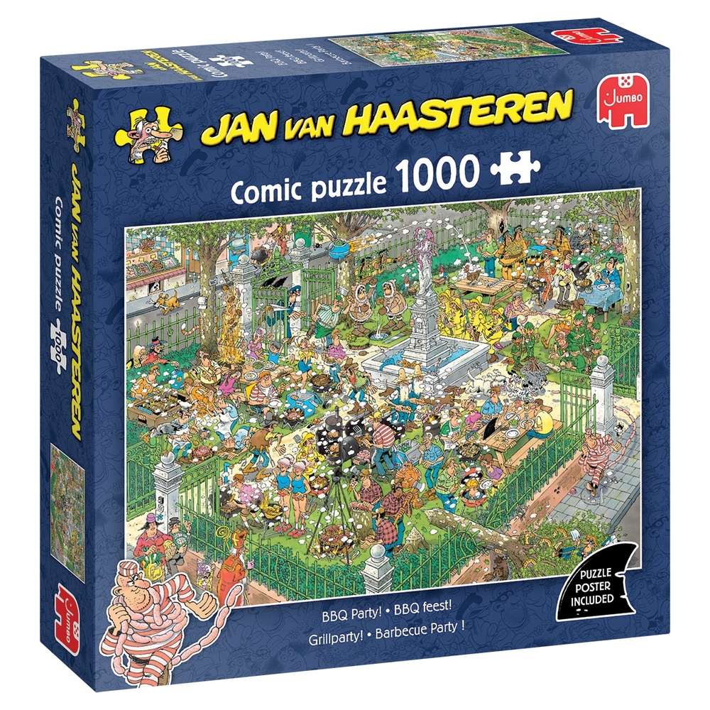 Jan Van Haasteren Puslespil - Grill og galskab i parken, 1000 brikker