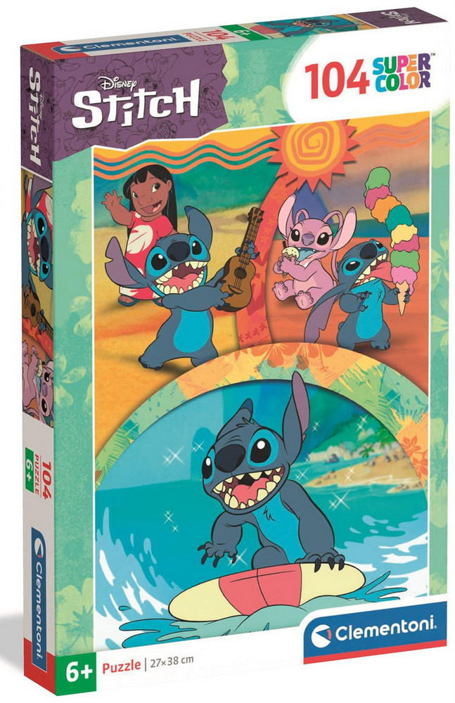 Disney: Stitch - Surf og sjov i solen, 104 brikker