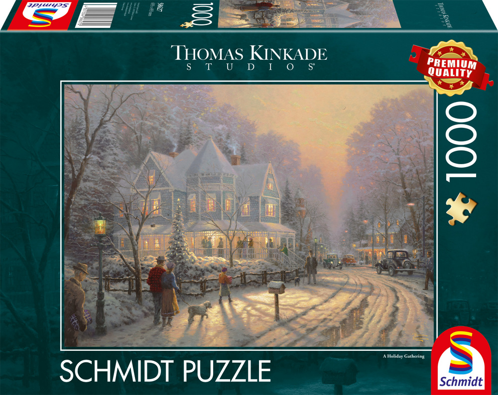 Kinkade: Julelys i vinternatten, 1000 brikker