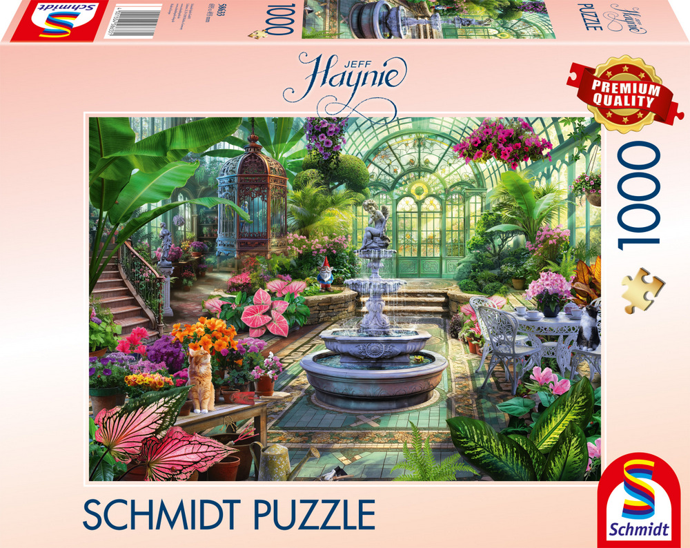 Haynie: Springvand blandt blomster, 1000 brikker