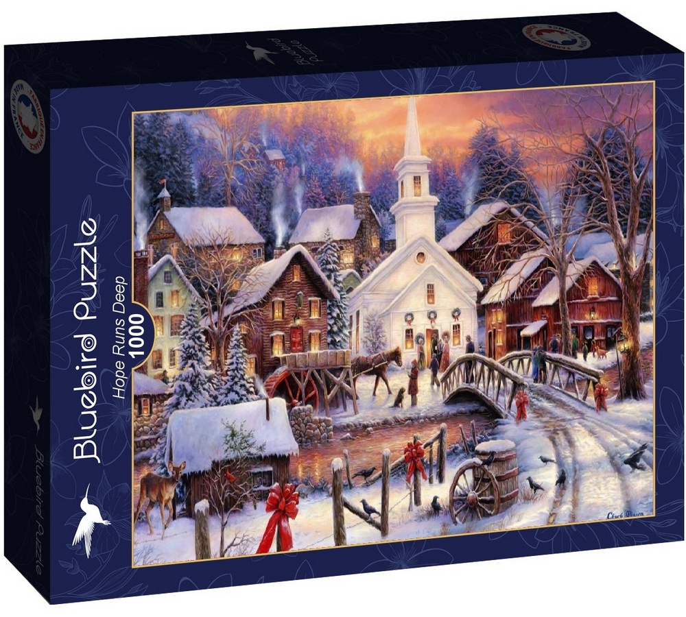Pinson: Kirken ved juletide, 1000 brikker