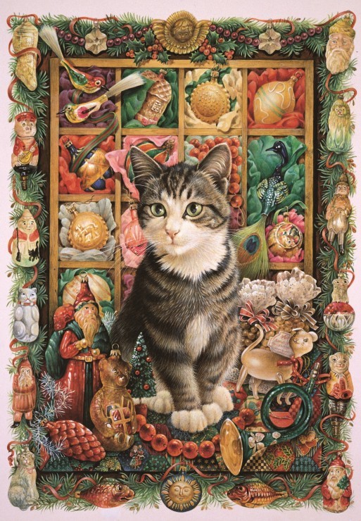 Katten og julepynten, 1000 brikker