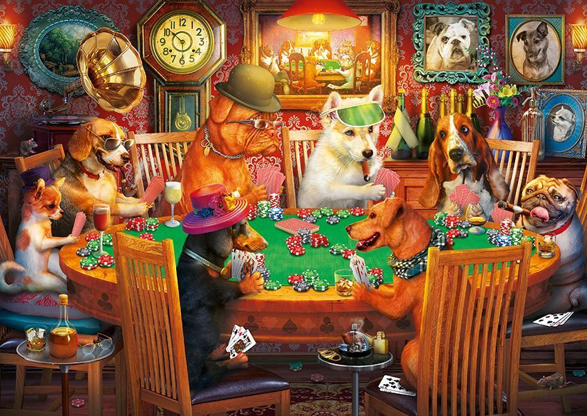 Hundene spiller poker, 500 brikker