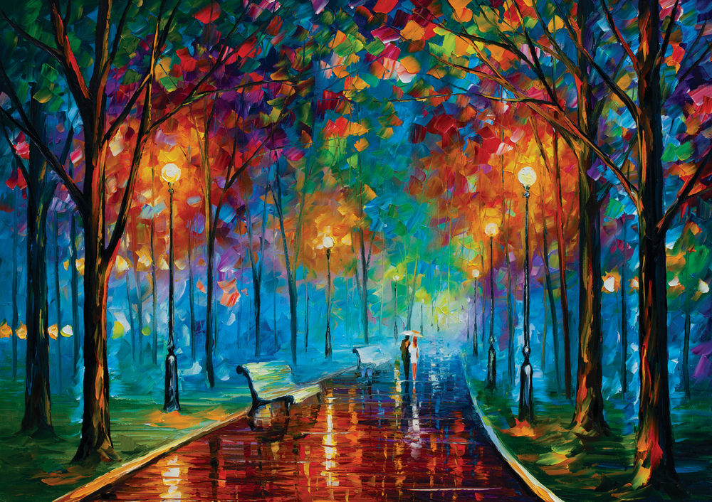 Afremov: Regnfuld romantik, 1000 brikker