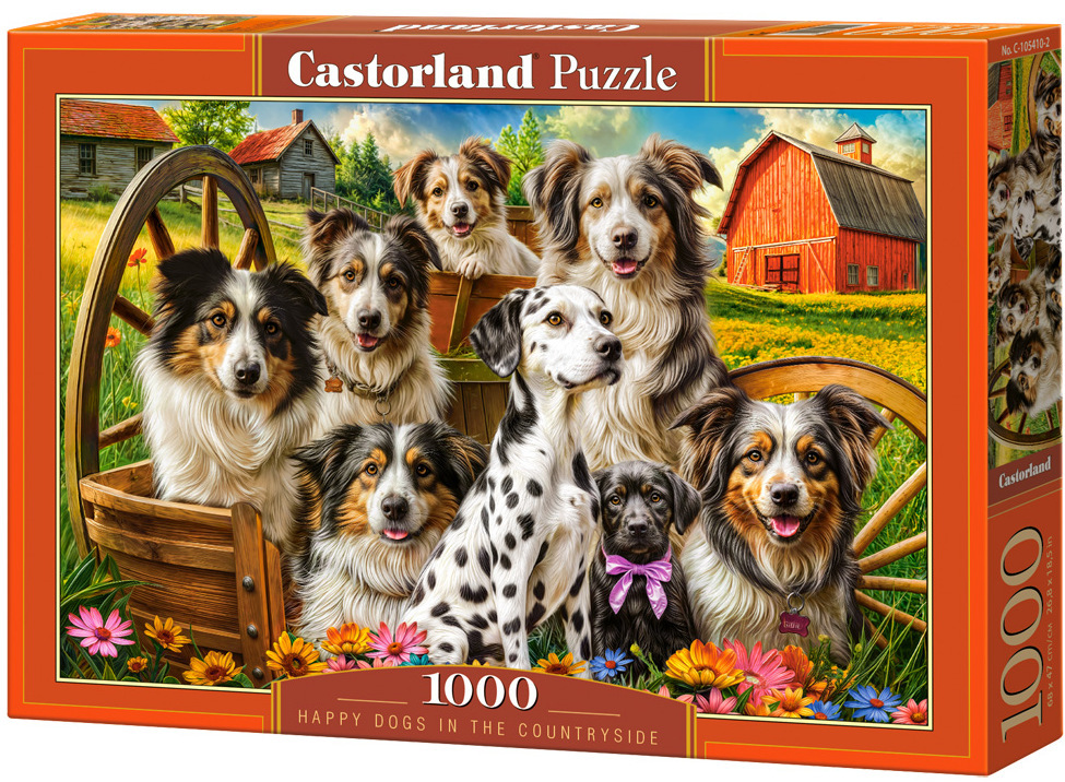 Hundeleg i marken, 1000 brikker