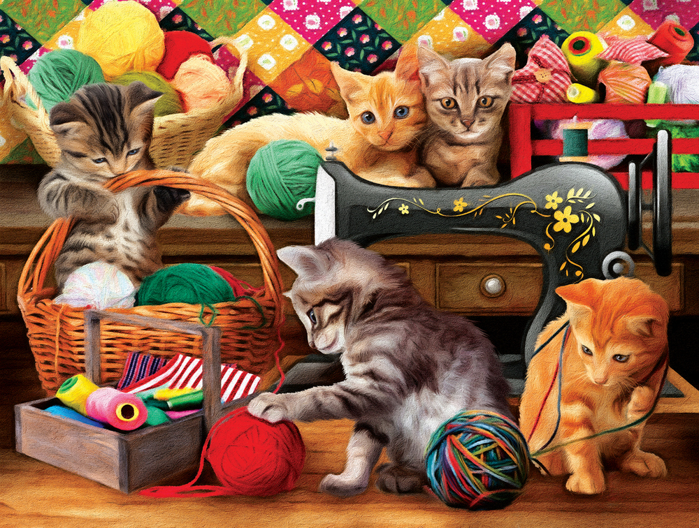 Wood: Kattene i kreativt kaos, 1000 brikker