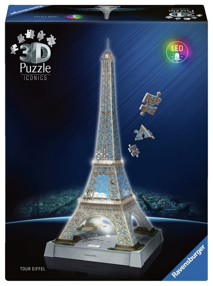 Ravensburger Puslespil - 3D: Eiffeltårnet - Nat, 216 brikker