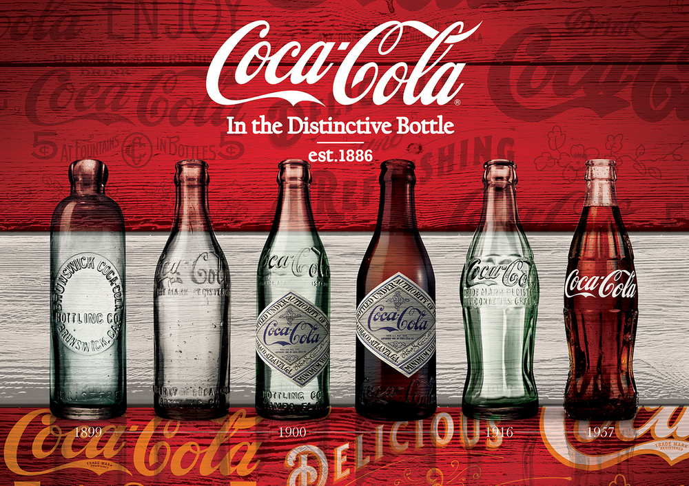 Coca-Cola: Klassiske flasker, 1000 brikker