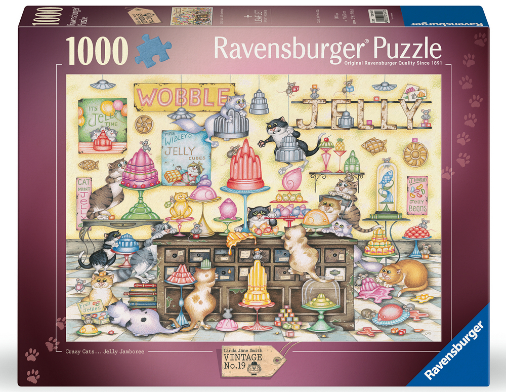 Ravensburger Puslespil - Smith: Kattekaos i butikken, 1000 brikker